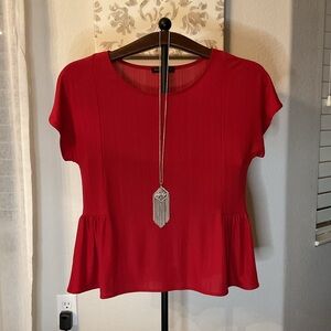 Banana Republic Factory Red Pleated Top